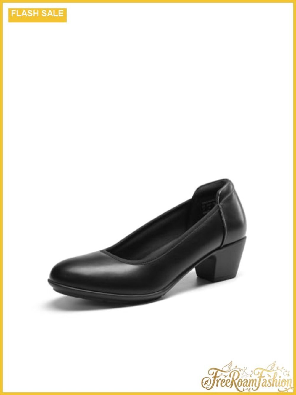 Arch Support Low Chunky Block Heel Work Dress Pumps